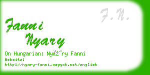 fanni nyary business card